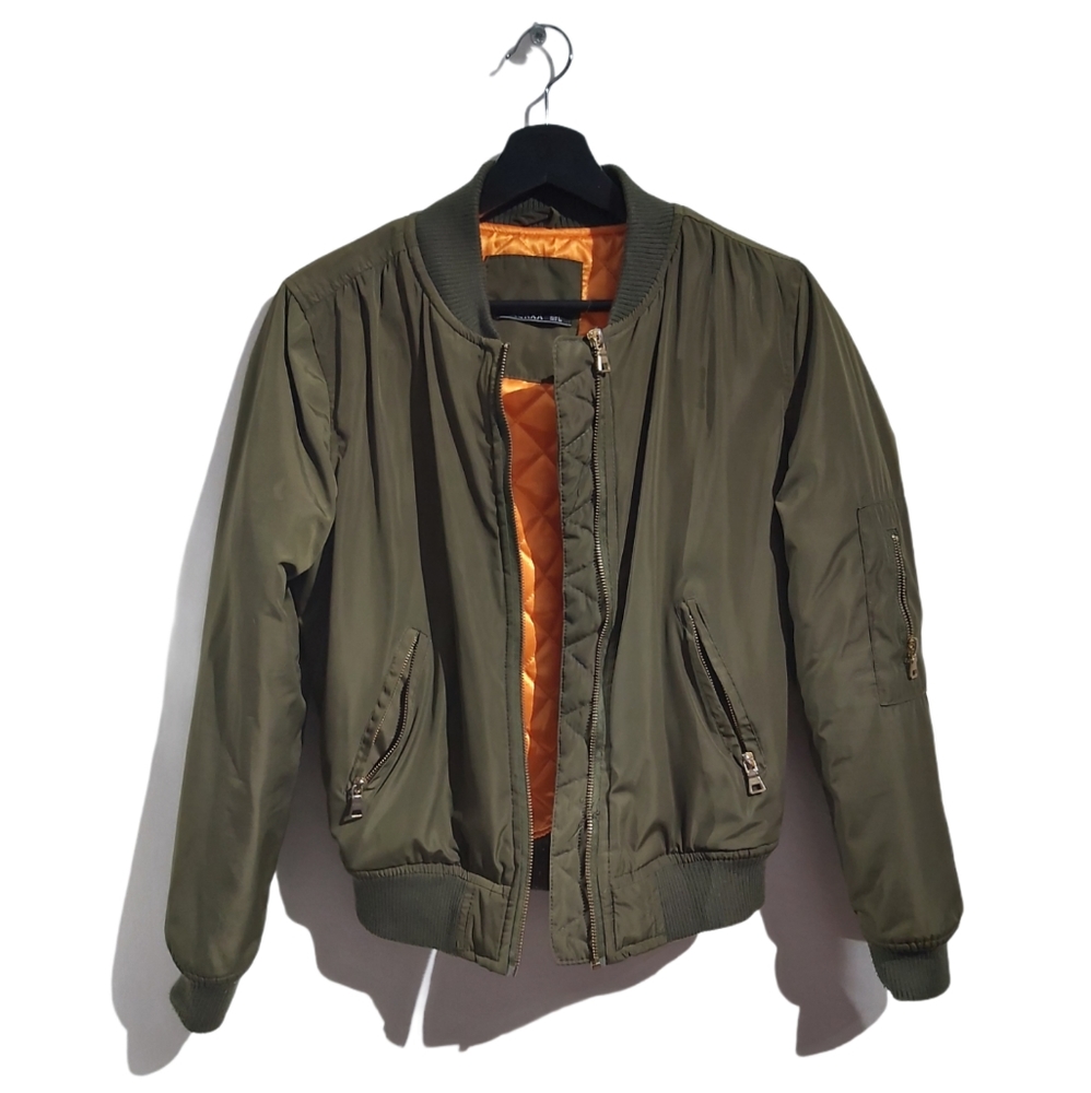 Khaki bomber jacket